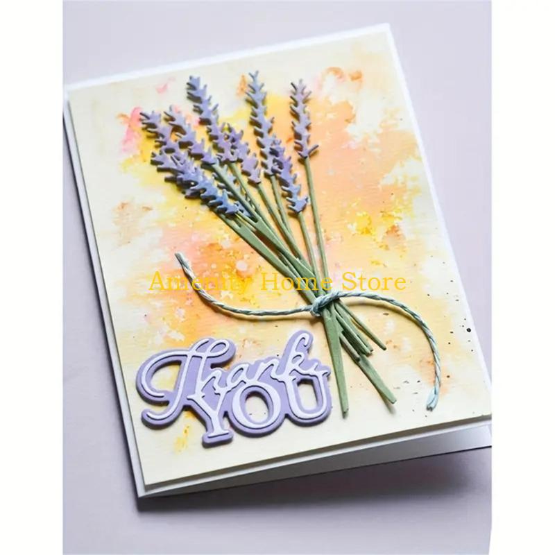 F26C Metal Die Cuts Lavender Cutting Dies Stencils DIY Cutting Template for Scrapbooking Album Paper Card Embossing Crafts