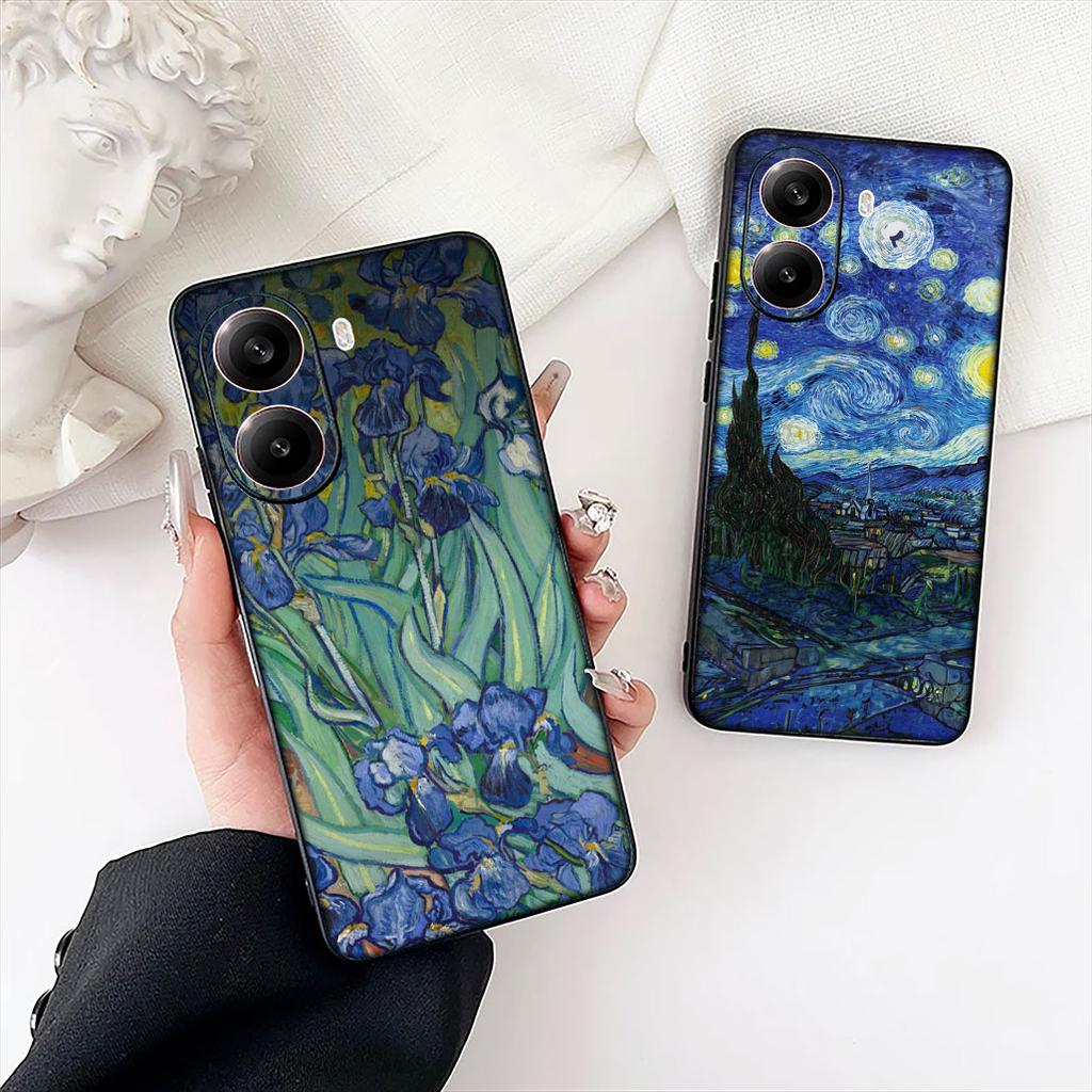 Чехол для телефона Starry Night Van Sunflower Gogh Painting для Motorola Moto G86 G14 G35 G34 G45 G55 G67 G75 G85 G24 G15 G54 G57 Power