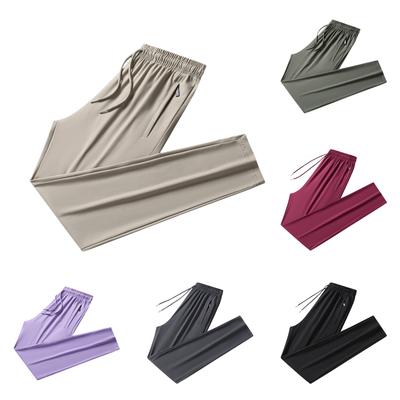 Женские повседневные брюки с высокой талией, поясом, спортивными брюками и карманами