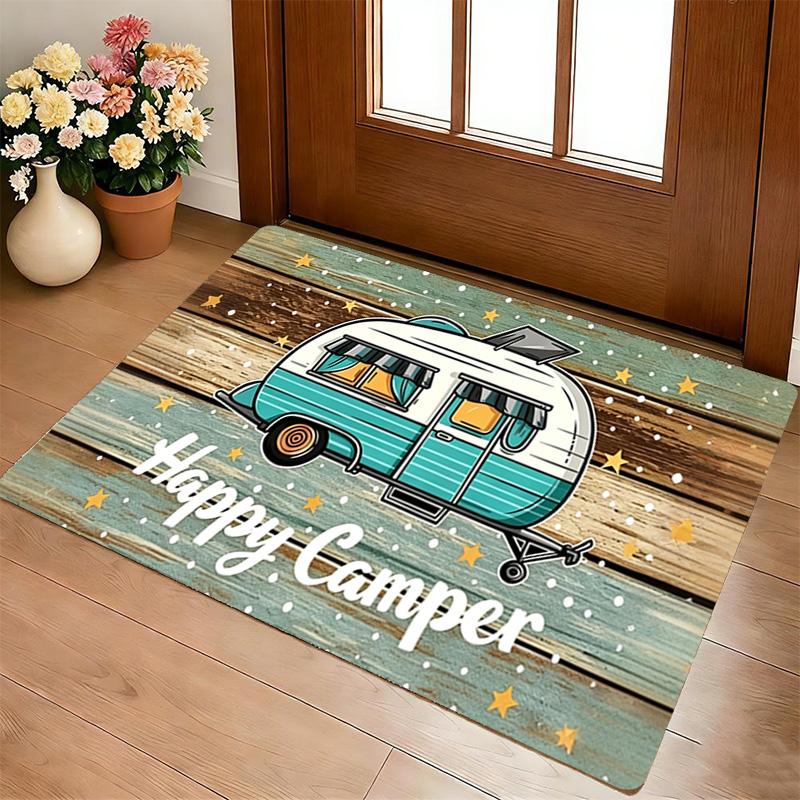 Happy Camper Living Room Nonslip Area Rug Soft Carpet For Bedroom Game Playroom Sofa Office Home Decor Doormat Christmas Gift C926732
