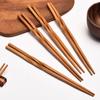 5 Pairs Chopsticks Non-slip High-temperature Resistant Natural Bamboo Wood Carbonized Twist Chinese Chopsticks Kitchen Gadget