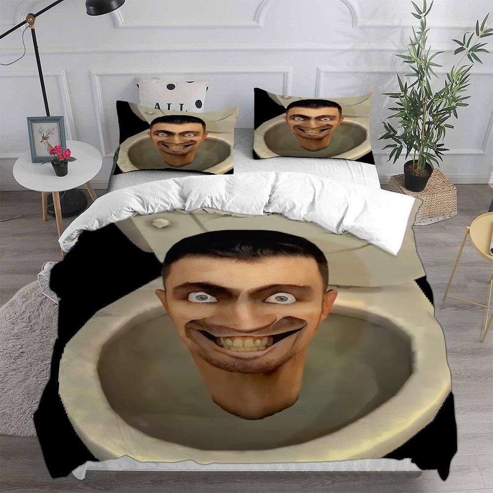 Игра Скибиди Туалет Арале Комплект постельного белья Одеяло Покрывало Пододеяльник Наволочка Набор из 2-3 предметов Детский Взрослый Размер
