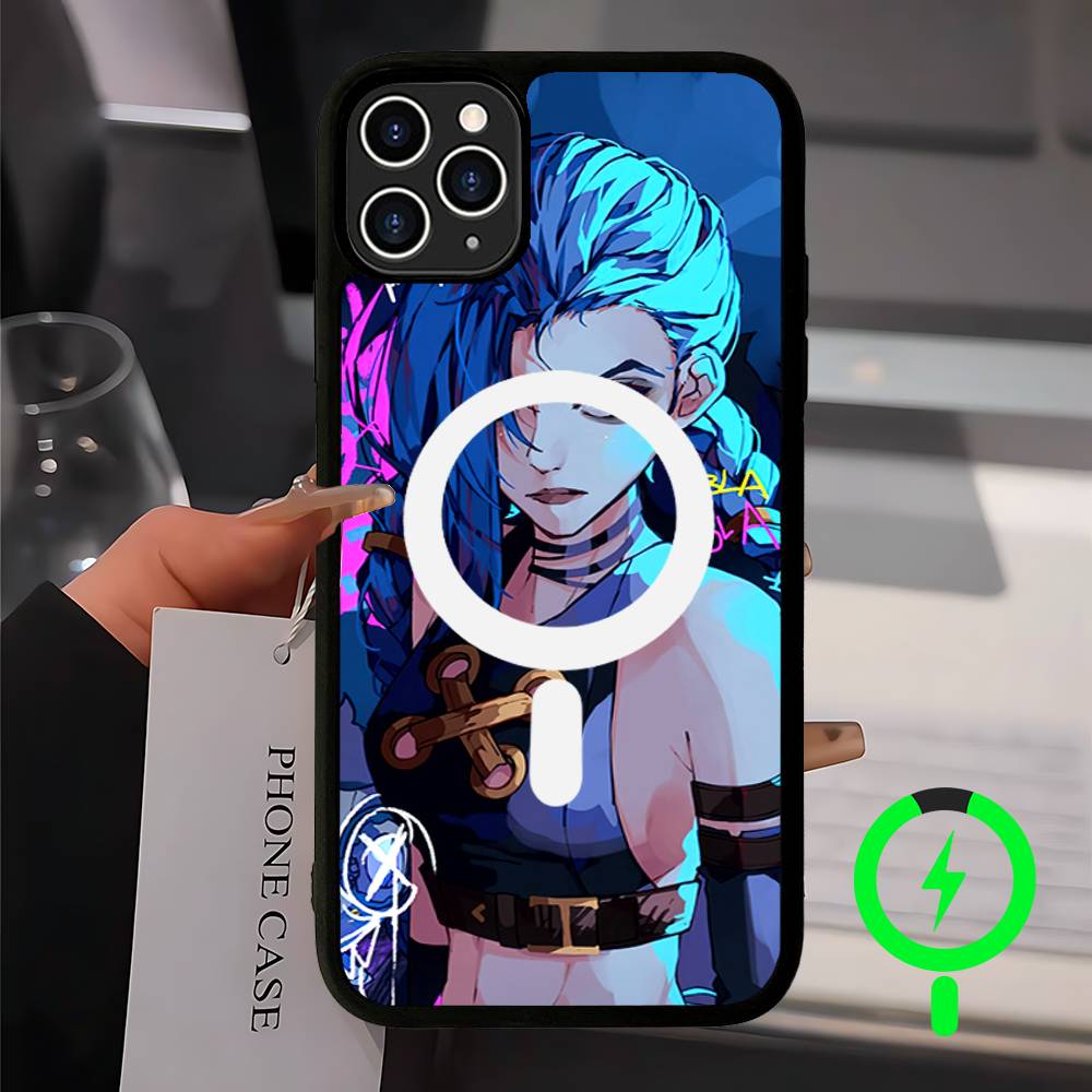 Чехол Game Arcane Jinxs Ekkos Магнитный Для Magsafe Чехол для телефона Для iPhone 17 Air 16 Pro Max 15 14 13 12 11 Защитная крышка