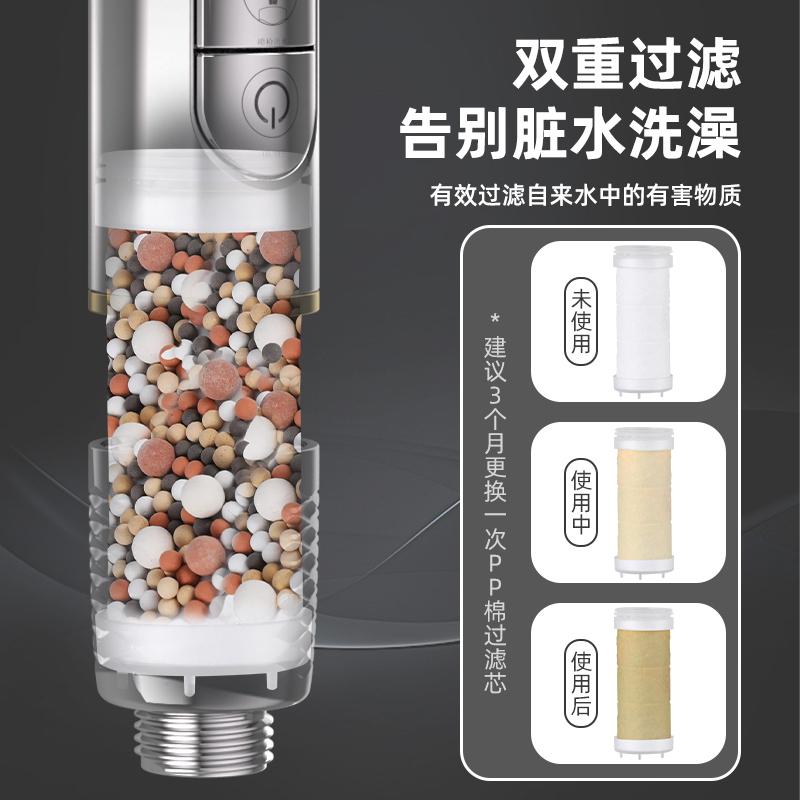 Душевая лейка с фильтром на 4 режима Ручная массажная душевая лейка С функцией остановки воды одним нажатием Усилитель для душа Аксессуары для ванной комнаты