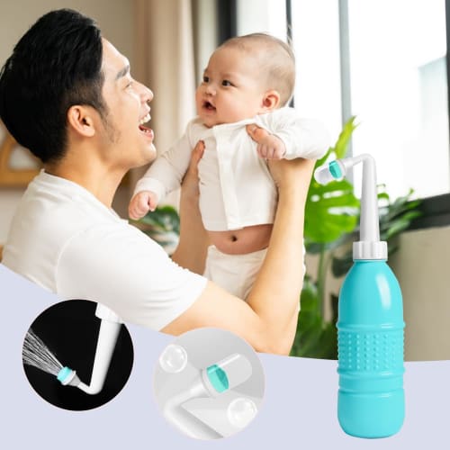 Female Douche Bottle - Portable Postpartum Bidet | Vaginal Douche Bottle | Upside-Down Peri Bottle | Reusable Anal Douche Cleansing System | Vaginal C