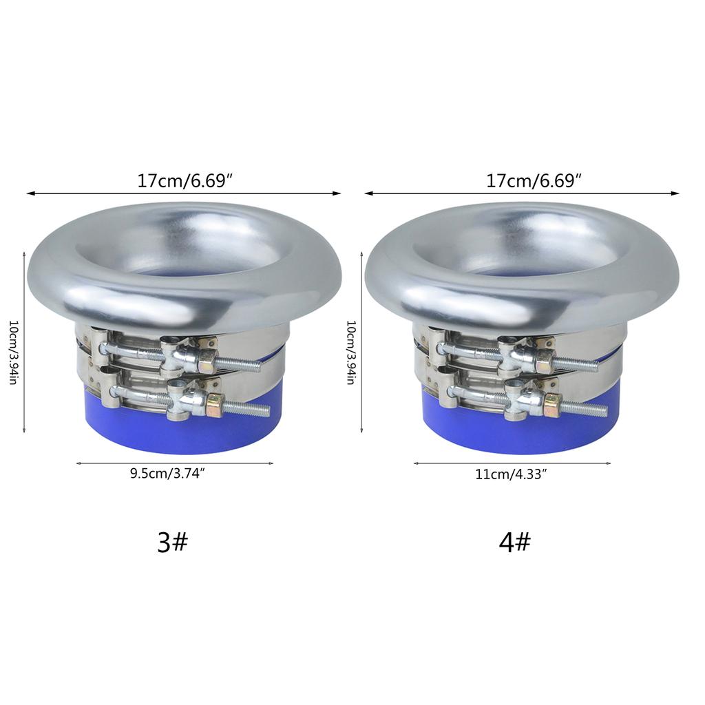 3/3,5/4 дюйма короткие рампы, холодный воздухозаборник, турбо-рожок, алюминиевый адаптер для скоростей стека, легкий автомобильный звуковой сигнал с турбонаддувом