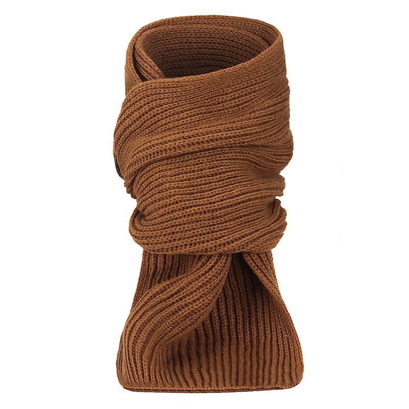 FEWK Зимний очень длинный шарф и шапка - Унисекс Флисовая подкладка Защита от холода Теплая вязка