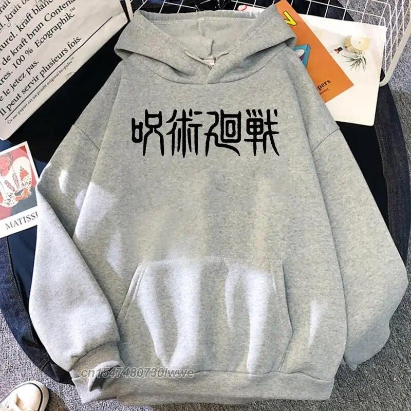 Jujutsu Kaisen, японский аниме-принт, унисекс, толстовка с принтом, корейские повседневные аниме-худи, осенняя теплая толстовка в стиле Харадзюку для парней