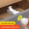 Магнитный замок-невидимка для ящиков и шкафов, защита от детей, без сверления