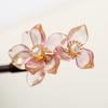 1pcs Crystal Flower Hairpin Attractive Retro Step Shake Handmade Wood National Style Hanfu Girls Daily Hair Accessories