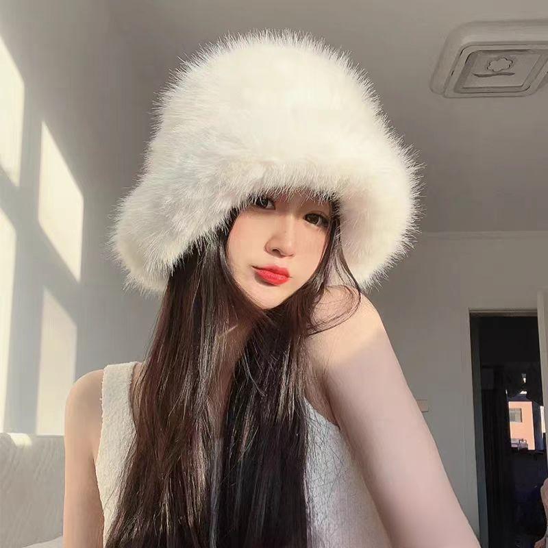 Натуральные зимние шапки женские Вязаная шапка бини Балаклава Женская зимняя снежная шапка Люкс