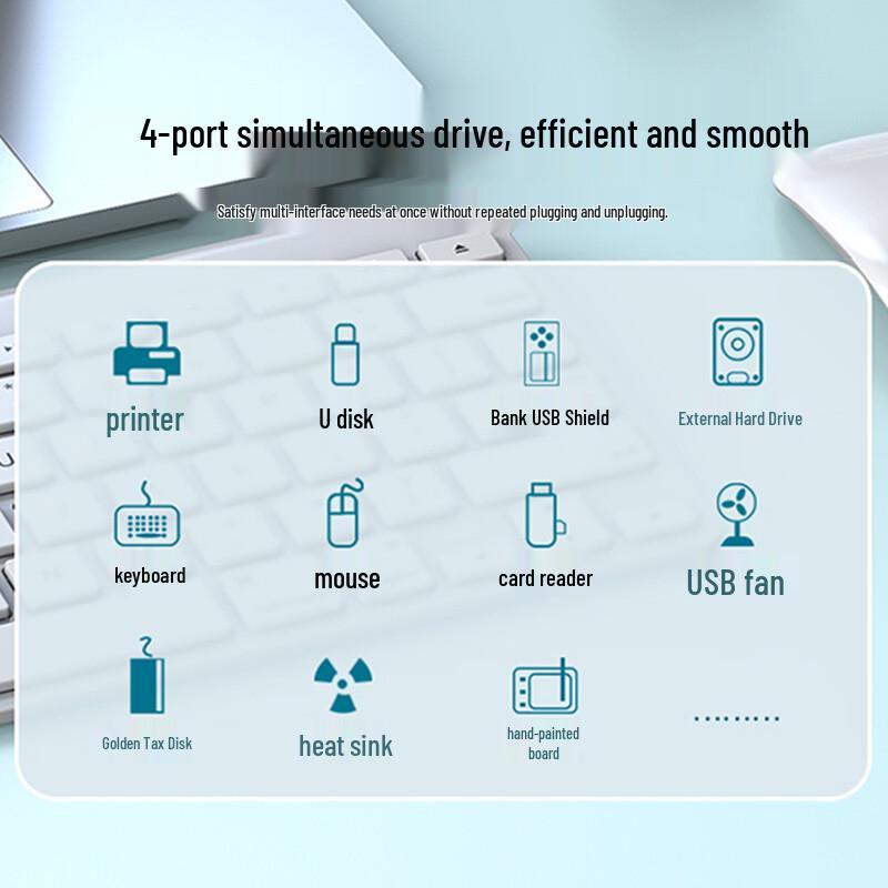 4-портовый USB 2.0 концентратор данных Newman