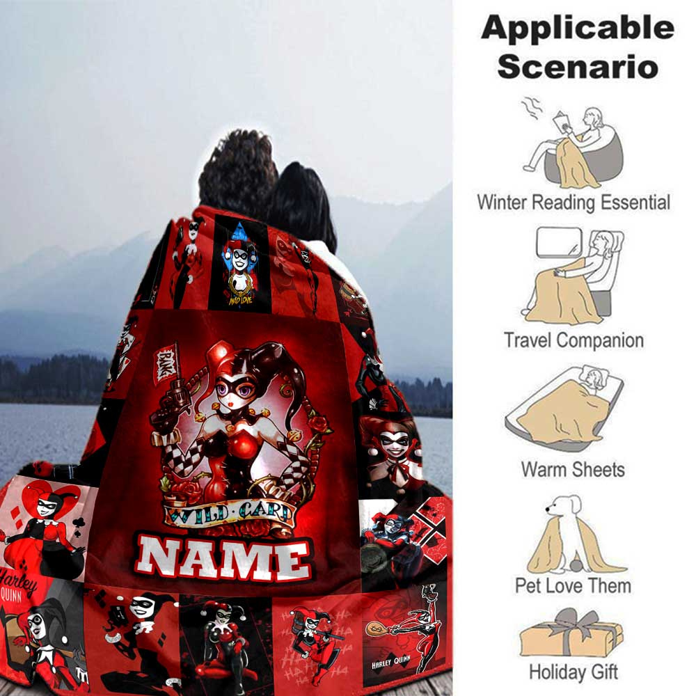 Warner Bros. Movies (4) Customize Text Blanket Gift Personalized Blanket Warmthful Decor Versatile for Living Room Nap Bed Sofa All-Season Use