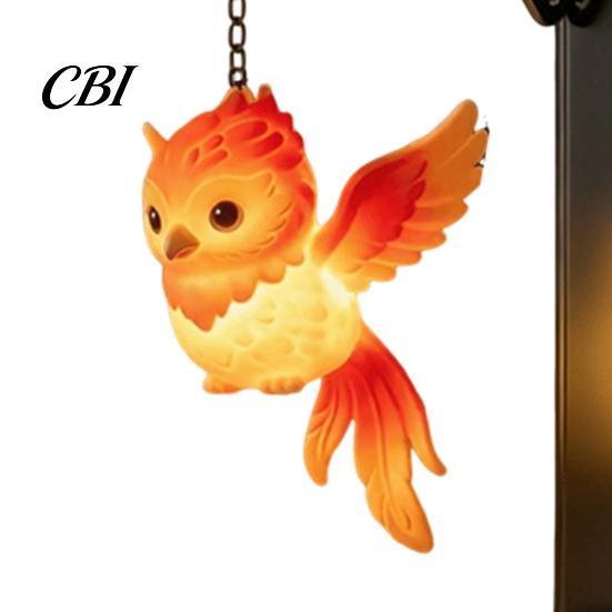 Magic Bookshelf Lamp Magical with Owl Phoenix And Stag Figures, Vintage Iron Stand Warm Nighttime Reading Light, Light Decorative for Library