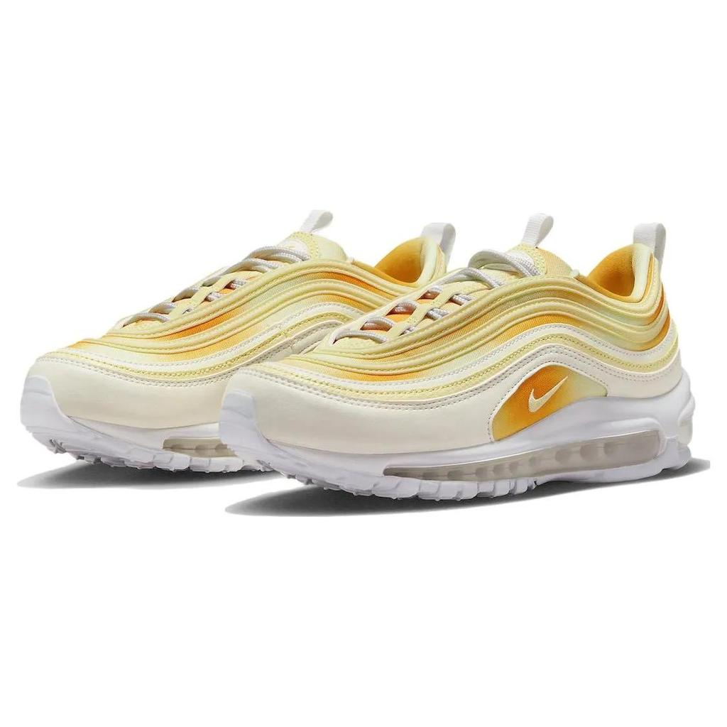 Nike Womens Air Max 97 'Yellow Tie-Dye' (women's sizes) Sail / Citron Tint / Laser Orange / White Casual Shoes FN0321 100