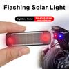 Solar Warning Light High Lumens Super Bright Waterproof Compact Size Portable Rechargeable Motorcycle Bike Tail Light LED Bike Lamp