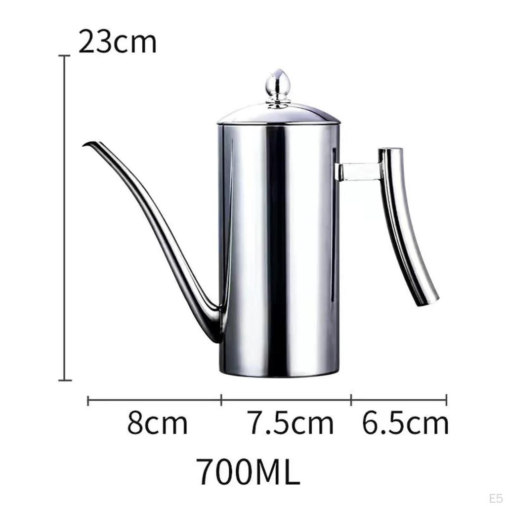 Кофейник, чайник, прочный многофункциональный кухонный винтажный стальной ресторанный чайник с ручкой