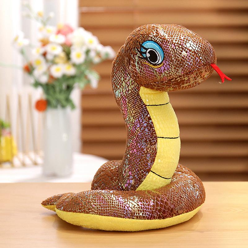 Китайский Новый год Блестящая Змея Украшение Каваи Маскот Плюшевая Мягкая 2025 Модель Домашняя Вечеринка Принадлежности Украшение Фестиваль Детские Подарки