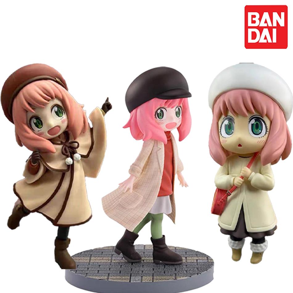 New  Anime Spy X Family CODE:White 14cm Toy PVC Anya Winter Clothing Detective Image Desktop Decorations Cute Gift for Kids