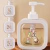 500ml Refillable Lotion Pump Bottle Empty Plastic Dispenser Leakproof Portable for Body Lotion Hand Wash Shower Gel Office Gift