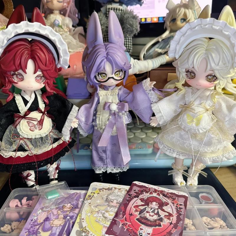 Несъедобная кукла Прыжок Лунное Время Зайчик Серия Малыш 1/12 BJD Слепой бокс Аниме фигурка Настольное украшение Игрушка Сюрприз Подарок на день рождения