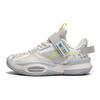 Li Ning Kids Sports Lifestyle Series Shock Absorbing Rebound Letter Pattern Повседневная обувь Детская повседневная обувь Белый Серый YKNT036-5