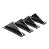 New 4pcs Universal Car Red Black Carbon Fiber Pattern Modified Shark Fin Rear Spoiler Rear Bumper Lip Diffuser Anti-collision