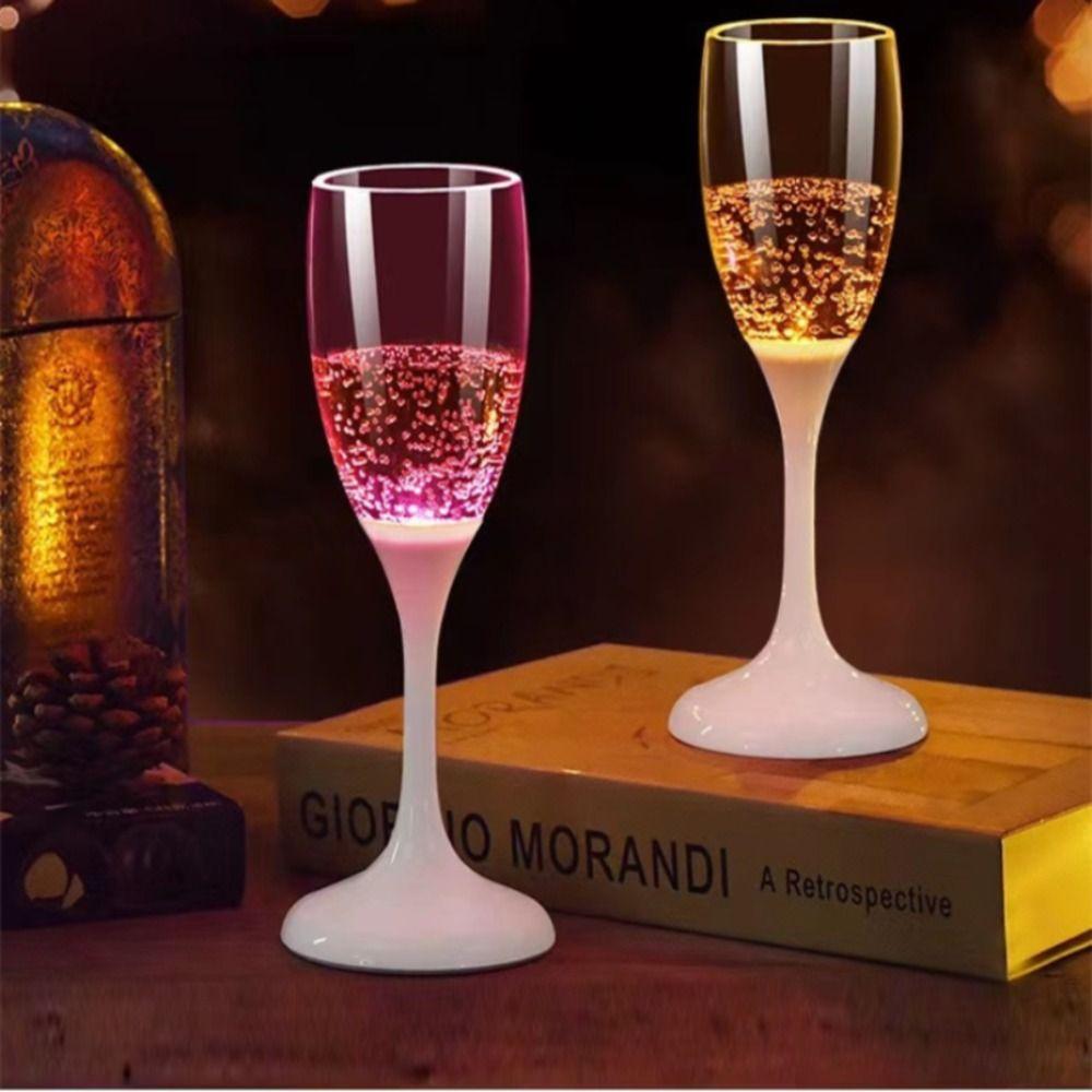 Акриловая индукционная светящаяся чашка 120 мл, светодиодная чашка для украшения шампанского