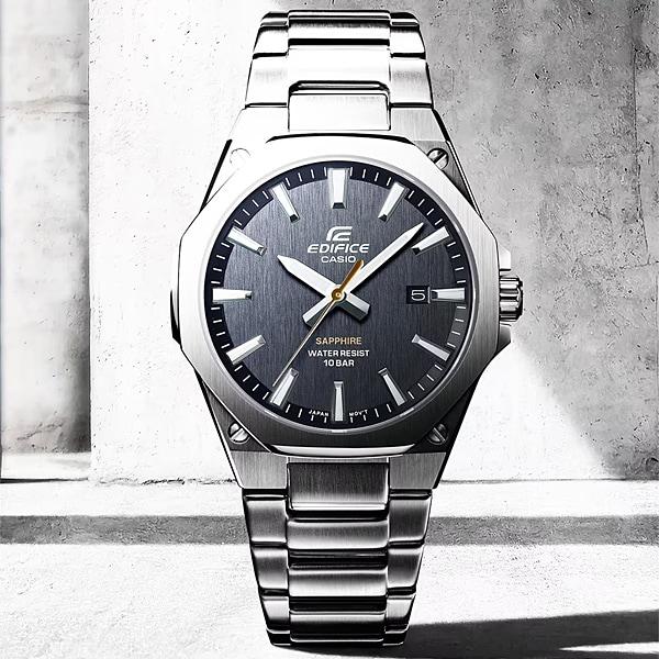 Casio Мужские часы EDIFICE EFR-S108DJ-1AJF [EDIFICE 3-стрелочные аналоговые мужские с металлическим ремешком] круглые серебристые