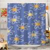 Простая мультяшная шторка для душа с цветочным принтом, шторка для ванны, водонепроницаемая полиэстеровая ткань, занавески для ванной с крючками, экран для ванны