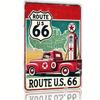 Декор комнаты Металлическая табличка Винтажная Route 66 Веселая Кухня Ресторан Бар Мужская Берлога Гараж Декор Уникальный Дизайн
