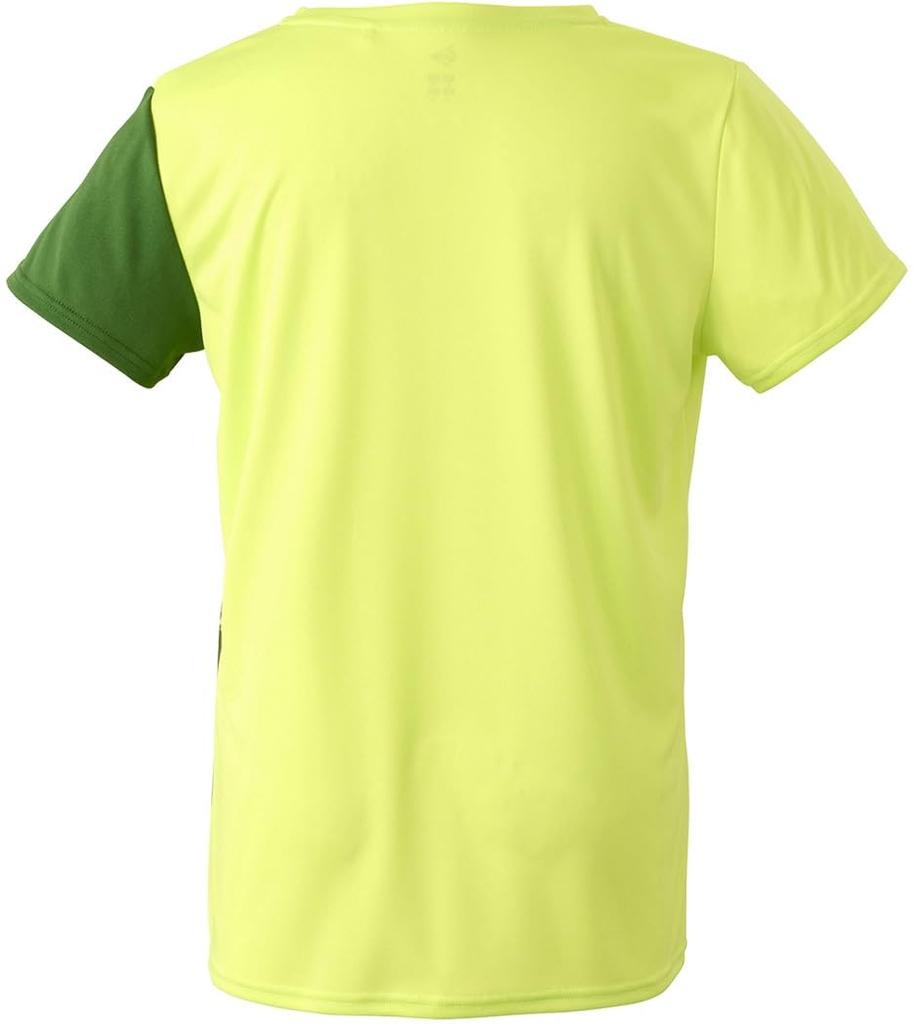 Футболка Dunlop Tennis Wear Badminton с коротким рукавом, впитывающая воду, быстросохнущая, с защитой от ультрафиолета DAP1463W 2024FW, светло-зеленая, S [DUNLOP], женская