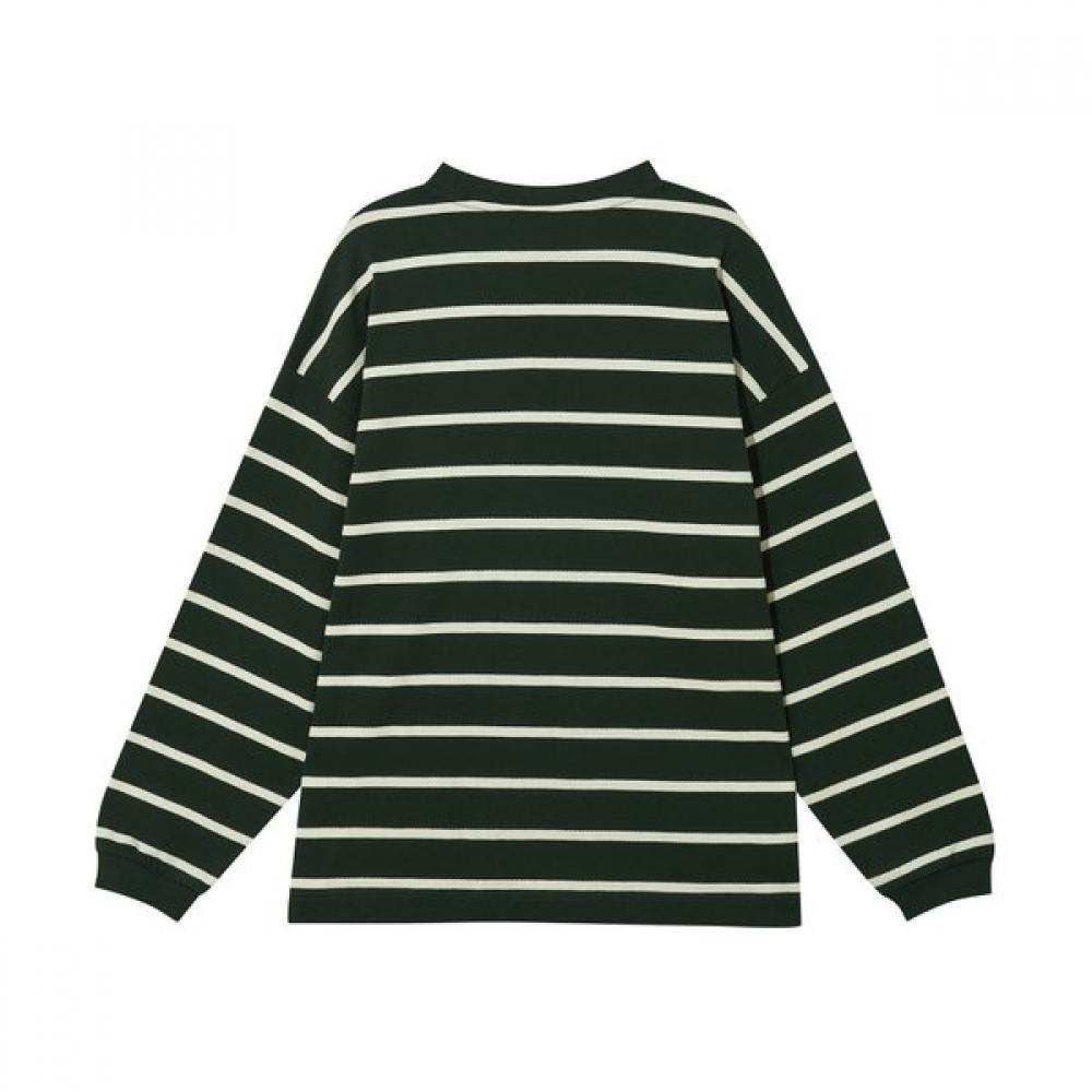 KANGOL Жаккардовая футболка оверсайз с длинным рукавом 3540 foresT