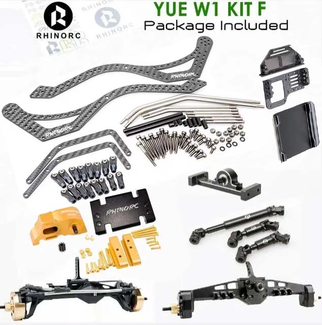 Шасси RhinoRC W1 317мм 1/10 Шафтиный Кроулерный Риг Комплект