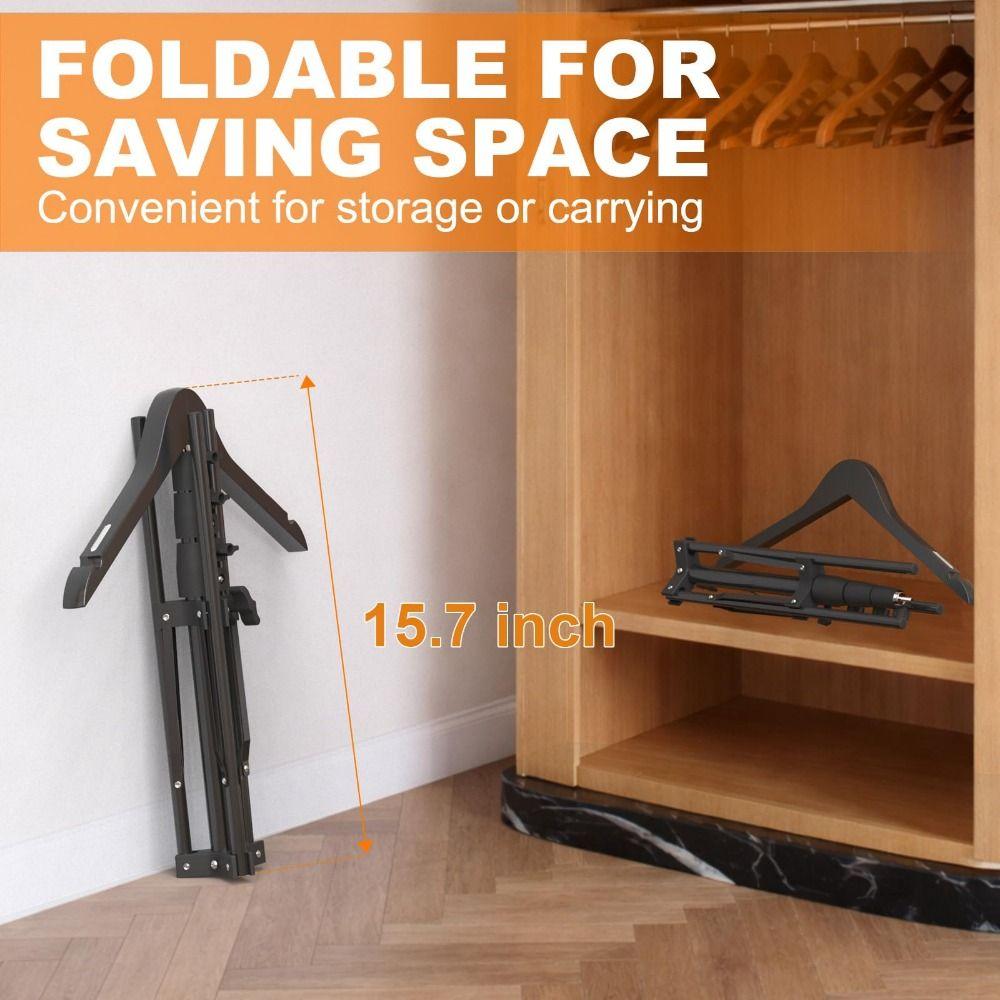 Adjustable Shirt Display Stand 32-63 Inch Foldable Garment Rack Stable Mannequin Torso Clothes Steamer Stand For Vendors Display