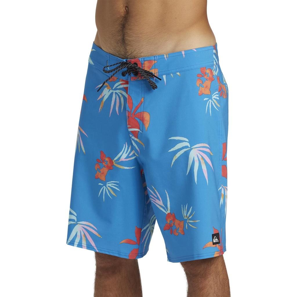 Мужские шорты для плавания Quiksilver с графическим принтом, 4-сторонний стрейч, водоотталкивающие (AQYBS03646 BNH6)