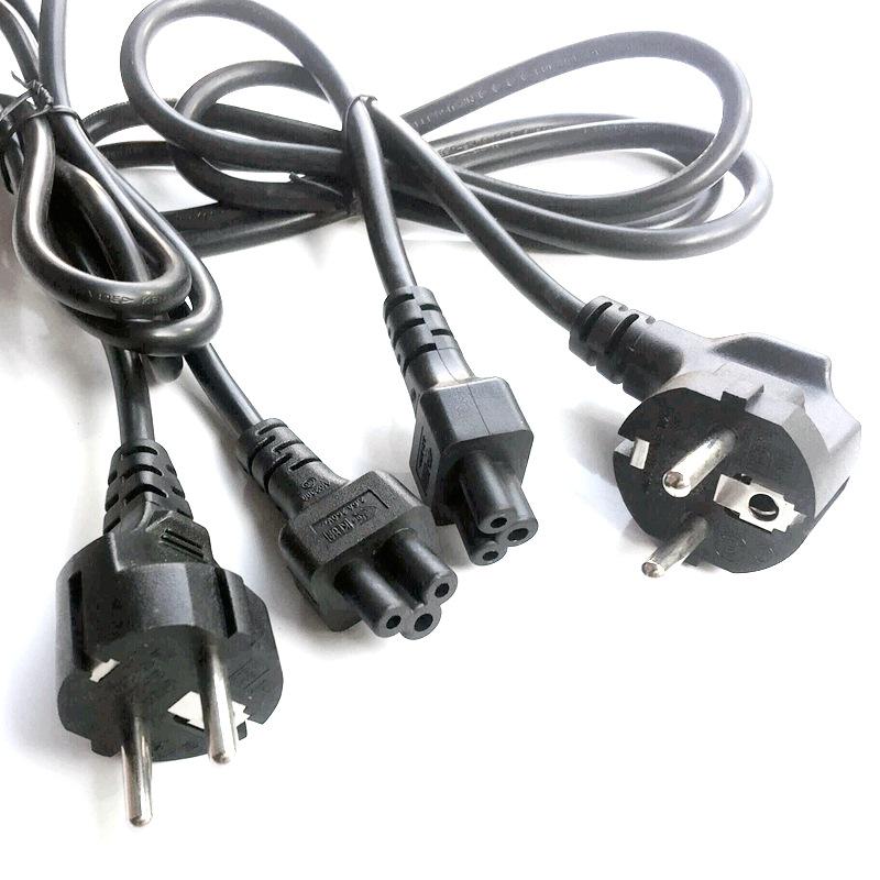 EU C5 Clover Tail 90° Elbow Mickey Mouse VDE CE Power Cord