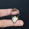Abalone Shell Pendant Gemstone Jewelry, Copper Electroformed Pendant, Gift For Women Handmade Pendant