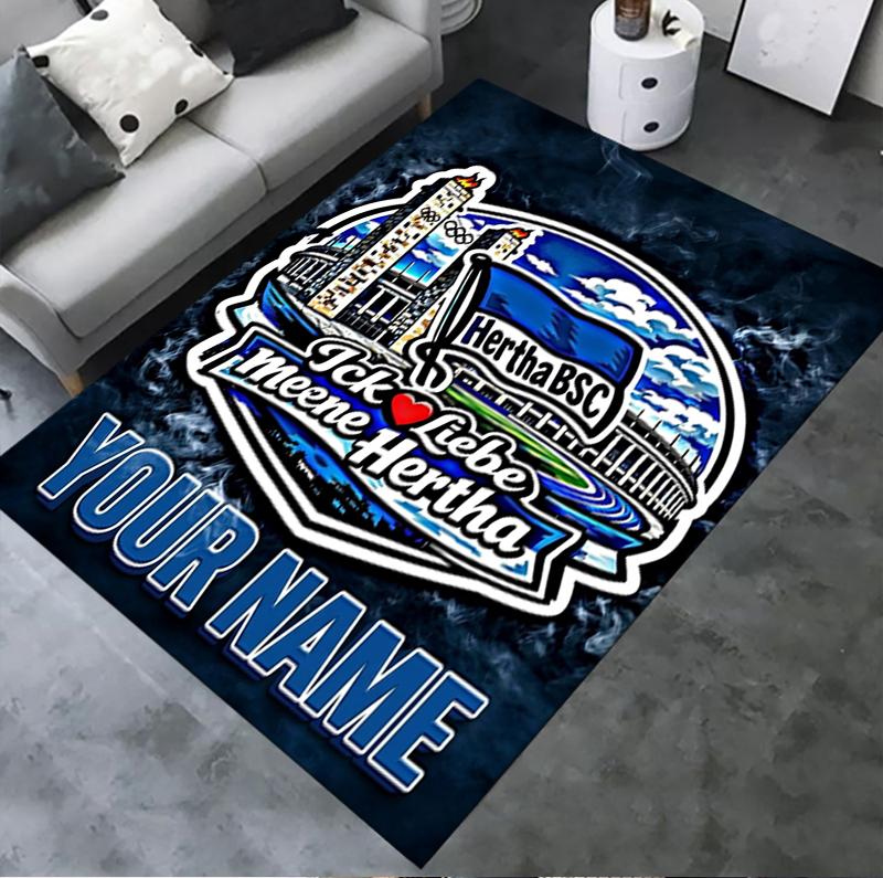 Custom Name Hertha Bsc Carpet Rug For Living Room Bedroom Home Sofa Decorationkids Play Nonslip Floor Mat