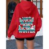 Women's Fashion Casual Winter Cartoon Print Hoodie - Unique Back Cap Design with Kangaroo Pocket, Cozy Long Sleeve Pullover for Outdoor Sports
