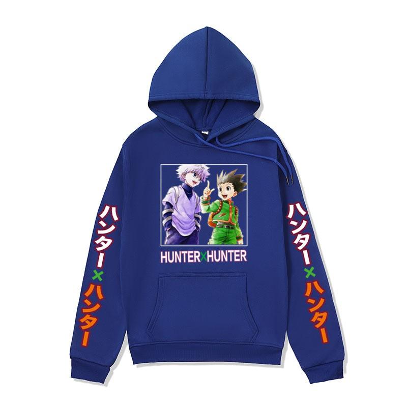Mens Hooded Sweatshirt Anime Print Oversized Streetwear Pullover Cotton Blend Warm Fleece Lined Fall Winter