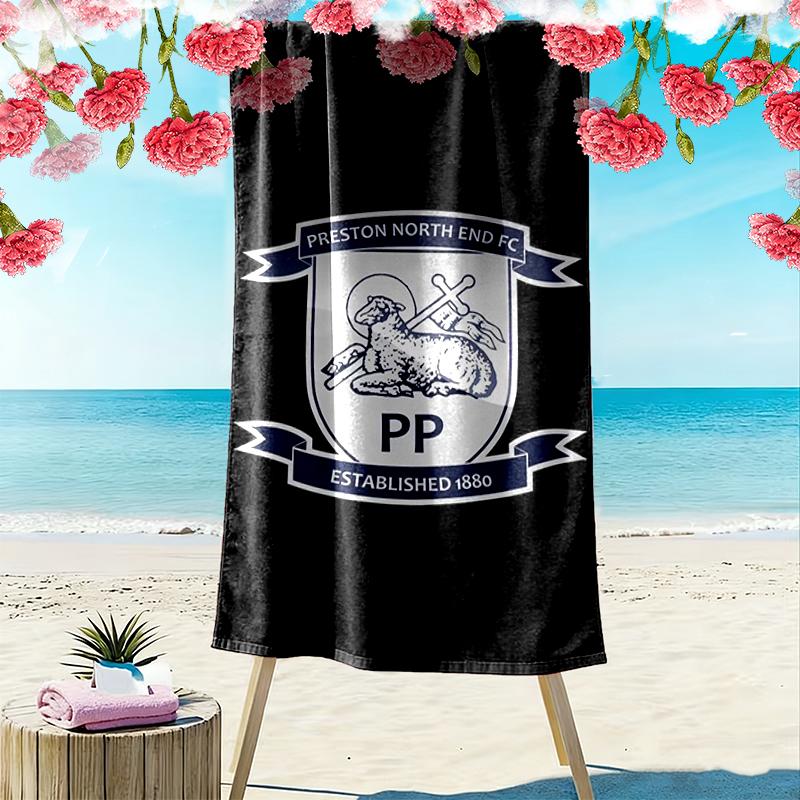 Preston North End Fc Print Beach Towel, Large Soft Quick Dry Towel for Beach Camping Swimming
