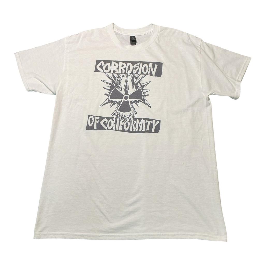 Corrosion of Conformity Band T-Shirt White Graphic Tee Mens Size L COC Punk Rock Unisex T-Shirt