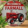 Винтажный металлический жестяной настенный знак с изображением трактора McCormick Farmall, деревенский декор для дома, кухни, сада
