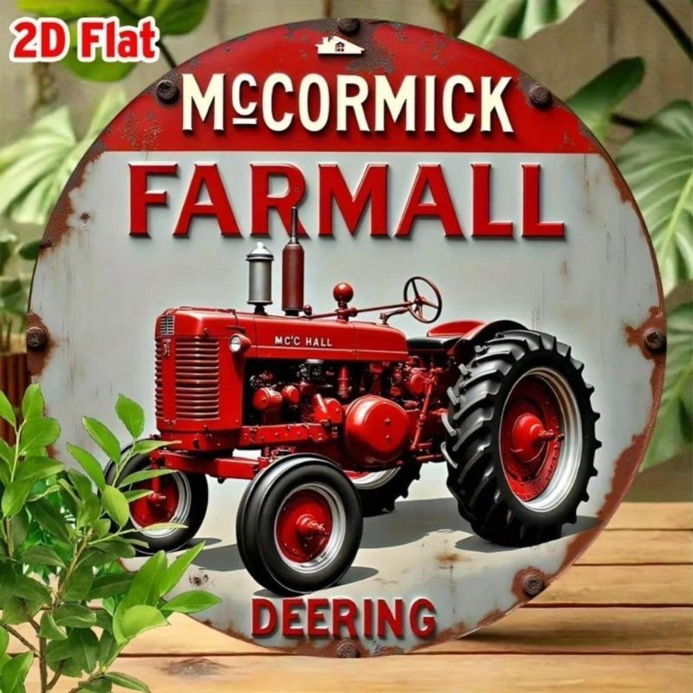 Винтажный металлический жестяной настенный знак с изображением трактора McCormick Farmall, деревенский декор для дома, кухни, сада
