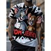Мужская футболка из фильма (XL-6XL) - Иконическая футболка с принтом Тома и Джерри