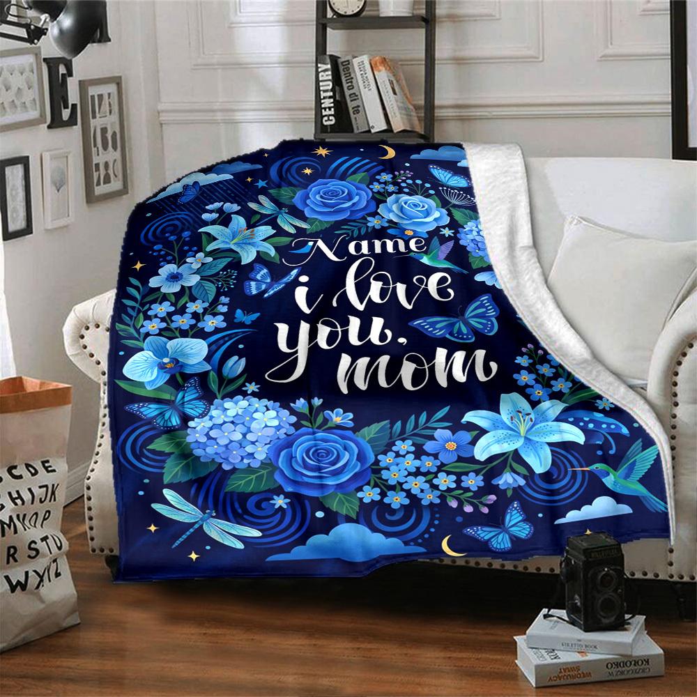 Mother'S Day Love And Appreciation Blanket Themed Blanket Personalized Name Soft Warm And Versatile For Sofa Bed Office And Travel Machine Washable