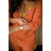 Премиальный хлопковый набор с цветочной вышивкой Kurta Cord Set Женский нарядный комплект Kurti с брюками