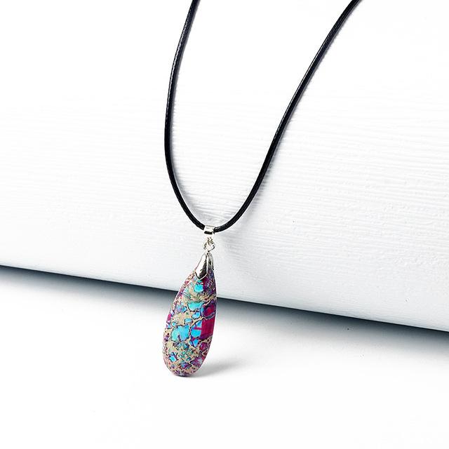 BLINGBAY женское ожерелье с подвеской из натуральной кожи, многоцветный кулон из воловьей кожи, ожерелье из веревки для девочек, вечерние, день рождения, рождественские украшения, подарок