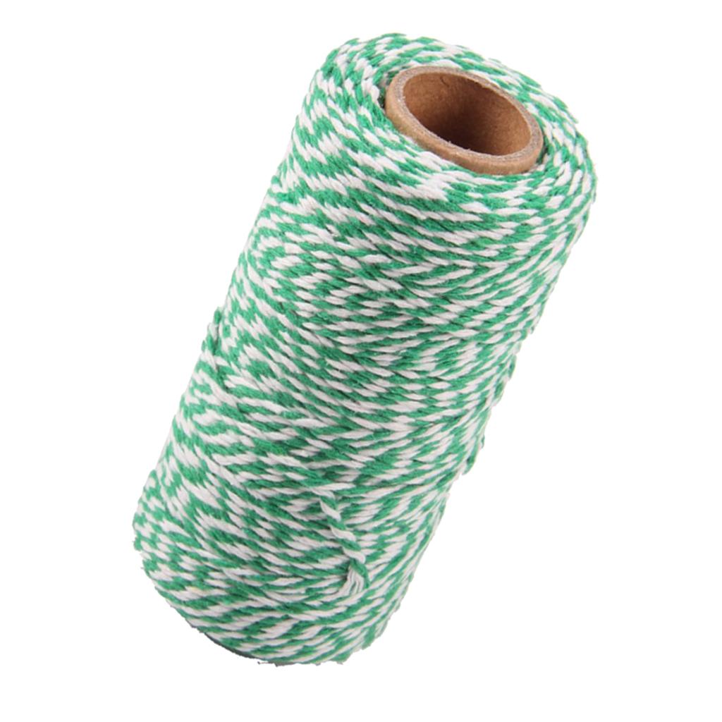 Хлопковая нить для рукоделия, двухцветная джутовая веревка, рождественская лента, прочный шнур для школы и садоводства